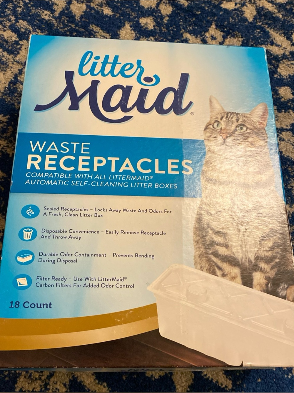 NEW LitterMaid Waste Receptacles Sealable Kitty Cat Litter Box 18 Count